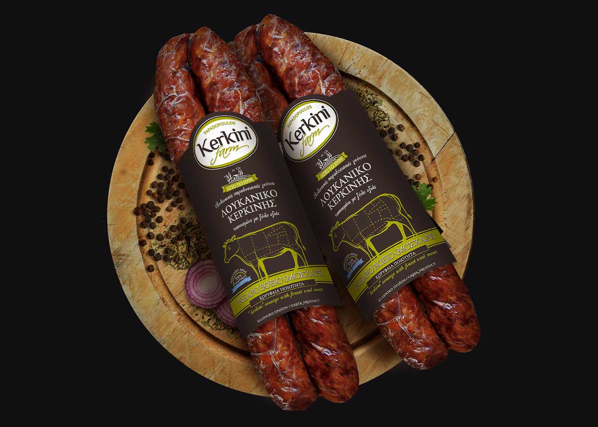 Kerkini - Style Sausages made with 100% Greek Beef and Veal meat