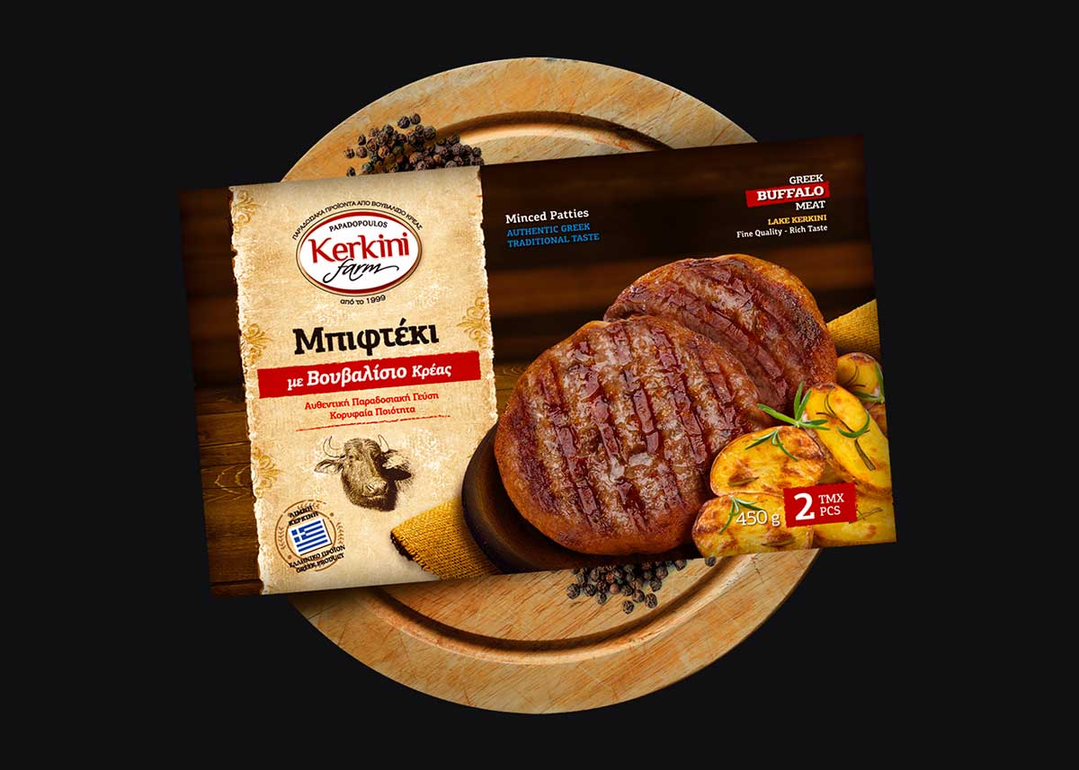 “Biftekia” (minced - patties) with Buffalo meat