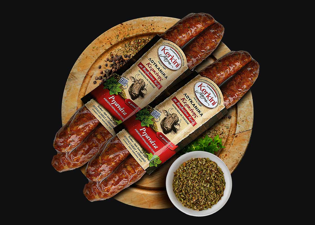 Kerkini - Style Sausages with Buffalo meat and Oregano